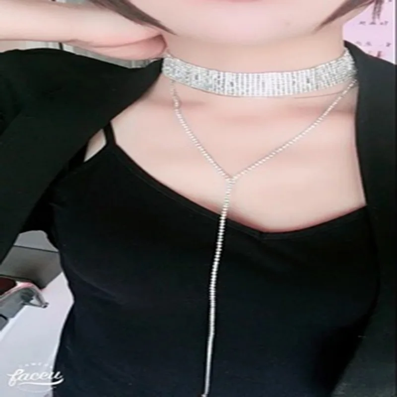 Crystal Choker Necklace 2017 Luxury Statement Chokers Necklaces For Women Trendy Chunky Neck Accessories Fashion Jewellery | Украшения и
