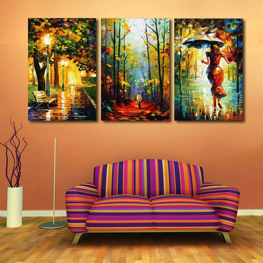 

HD Printed Landscape 3pcs wall art canvas painting wall pictures for living room oil painting home decor wedding decoration