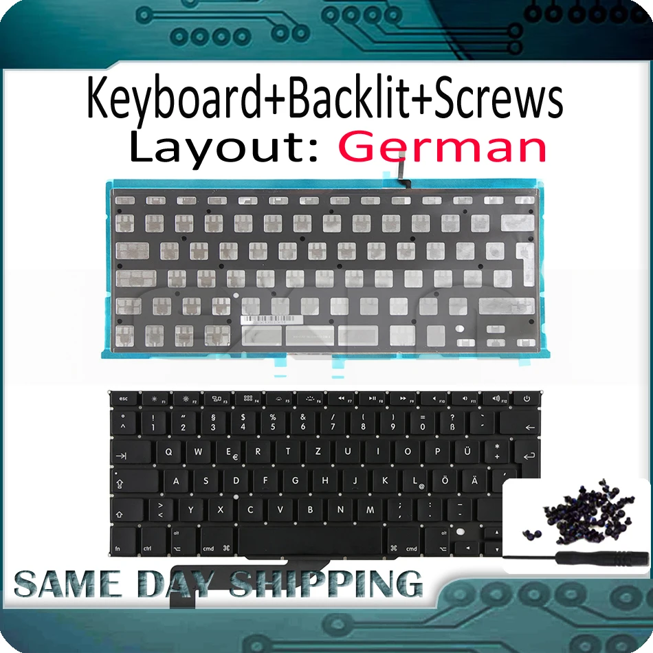 Клавиатура немецкая для Macbook Pro Retina клавиатура немецкого производства A1398 Deutsch QWERTZ