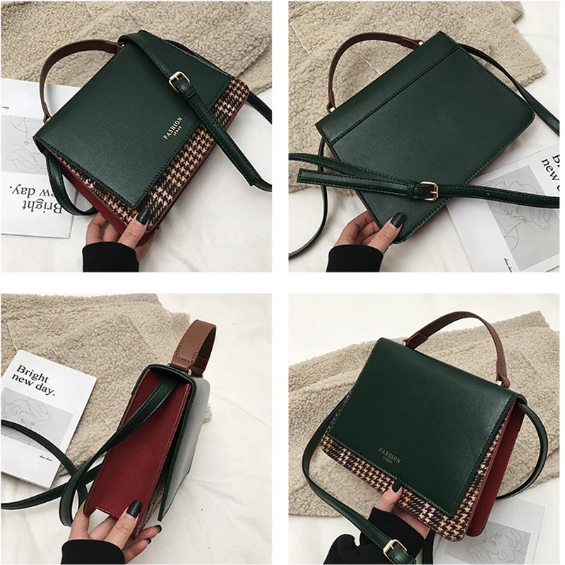 Клетчатая женская сумка маленькие сумки мессенджеры женские 2019 Новые простые