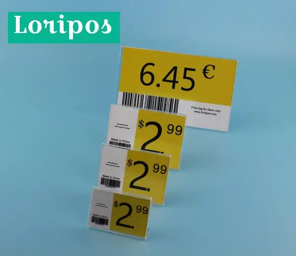 Акриловый T 1 3 мм прозрачный пластиковый стол знак рамка этикетка Ценник Дисплей