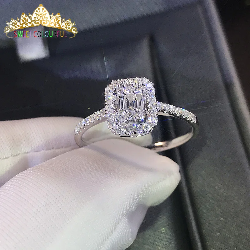 100% 18K 750Au золото Moissanite бриллиантовое кольцо D Цвет VVS с национальным сертификатом MO