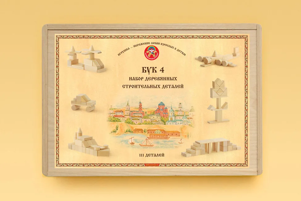 Конструктор Деревянный кубики строительных игрушки Строительство Пазлы