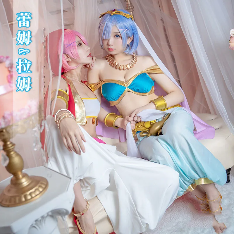 Аниме Re Zero Kara Hajimeru Isekai Seikatsu Ram u RAM Remu REM Aladdin верхние брюки парики женские костюмы