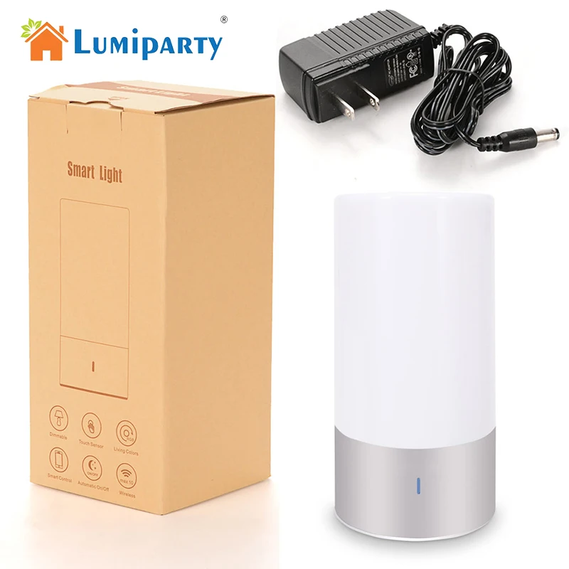 LumiParty светодиодная Сенсорная лампа для чтения RGB цвет ночник Bluetooth прикроватная