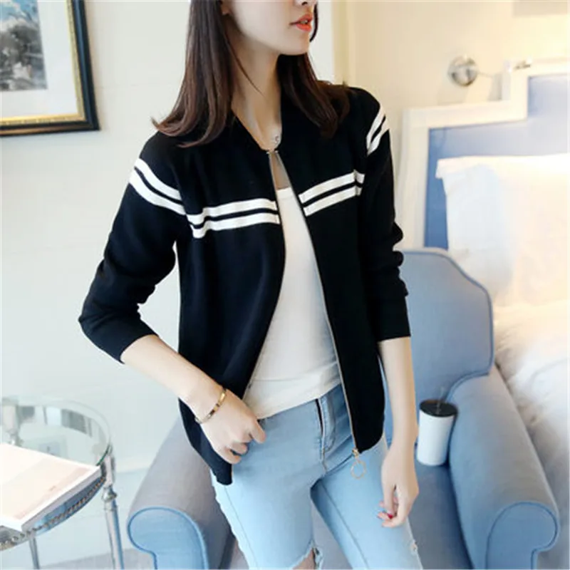 Женский свитер большого размера кардиган на молнии новинка сезона осень-зима 2019