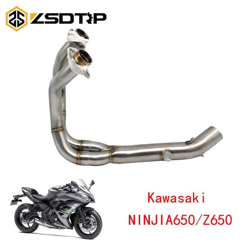 

Выхлопная средняя труба мотоцикла ZSDTRP, полная система для Kawasaki ninninia650 Z650 2018 с датчиком