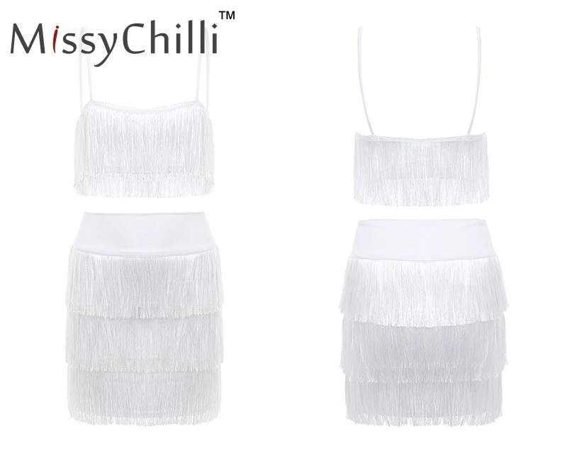 MissyChilli/костюм из двух предметов с кисточками; красное пляжное платье; женское сексуальное обтягивающее летнее платье с v-образным вырезом и бахромой; короткое вечернее платье с открытой спиной