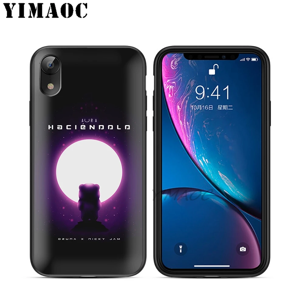 YIMAOC Ozuna Bear Lucky Soft TPU Black Silicone Case for iPhone X or 10 8 7 6 6S Plus 5 5S SE Xr Xs Max |