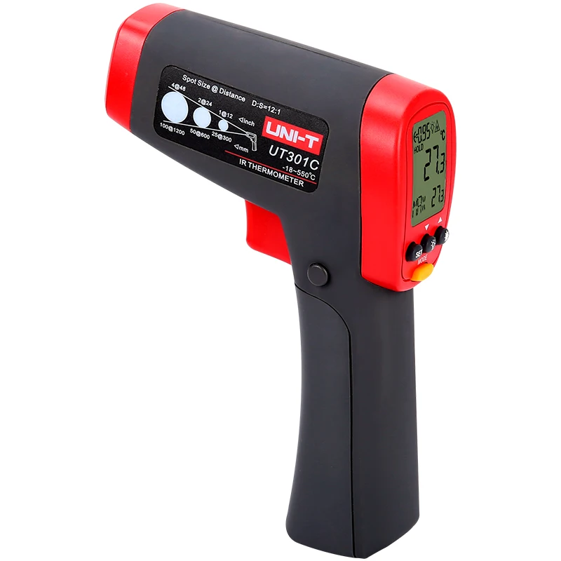 

UNI-T UT301A UT301CDigital Thermometer Outdoor -18-350C/0-622F 12:1 IR Temperature Meter Infrared Gun With LCD Backlight Display