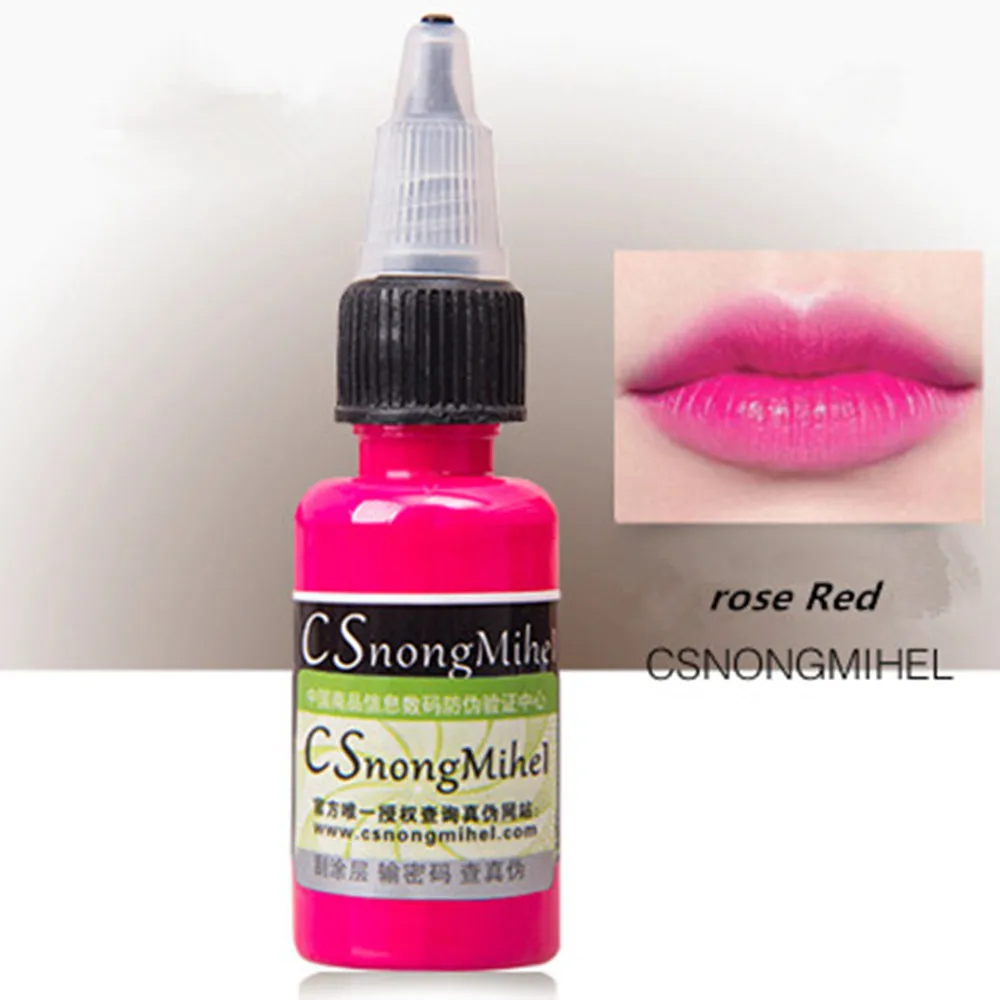 1/2oz15ml/бутылка блеск для губ тату краска для бровей чернила для бровей и губ Полупостоянный макияж быстрая окраска в