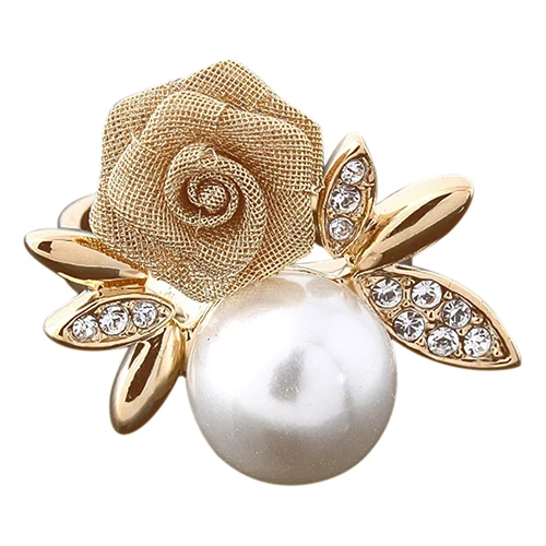 Bluelans Fashion Women's Rose Faux Pearl Clear Crystal Ring Party Jewelry | Украшения и аксессуары