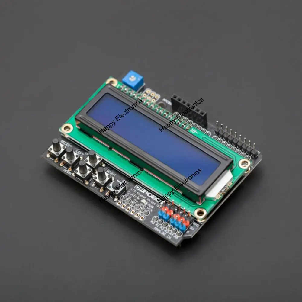 Популярный щит для ЖК клавиатуры DFRobot 1602 Arduino 5 В с потенциометром программируемых