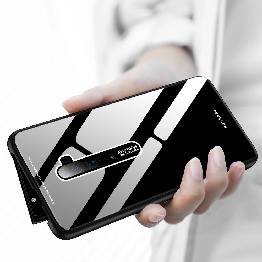 Для OPPO Reno 10X Zoom Case opporeno Gradient Aurora Plexiglass задняя крышка для чехлы