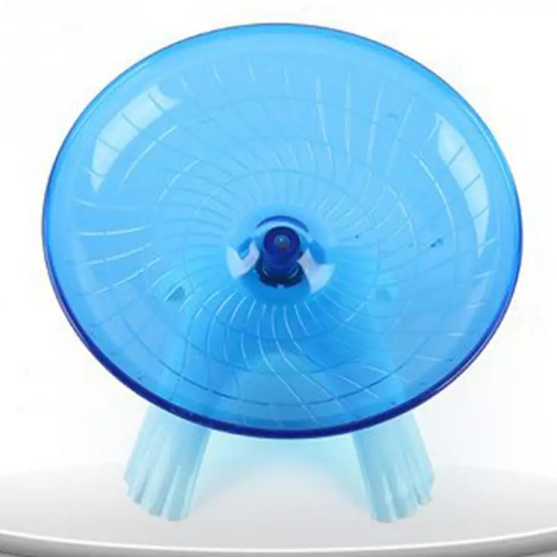 blue 18 см диаметр Хомяк Мышь пластиковый диск для бега летающая тарелка для домашних упражнений спортивные беговые колеса игрушки для домашних животных - Цвет: blue