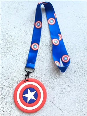 Новый 1 шт. Мстители Капитан Америка ПВХ брелки шнурки карты Держатели банковских