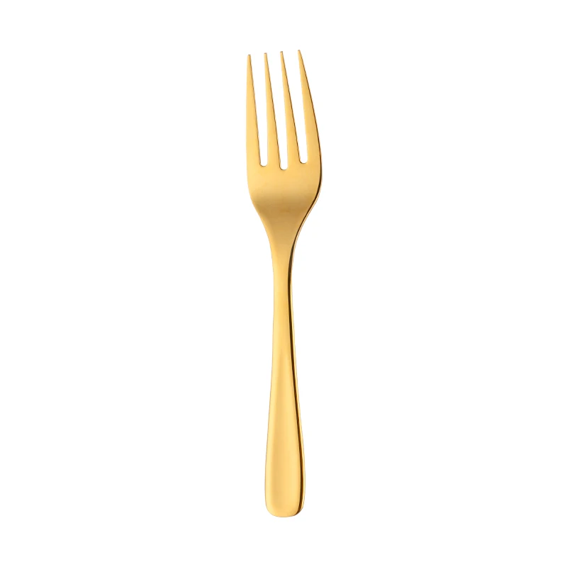 1 gold fork Красочные 18/8 нержавеющая сталь радуга столовые приборы большой размеры длинная ручка для сервировки салата ложка/вилы/дуршлаг салатницы Кухня Посуда - Цвет: 1 gold fork