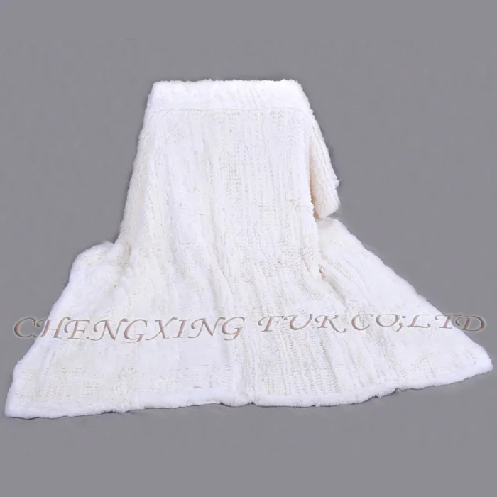 安い CX-D-95 122 × 183センチカスタムメイドハンドニットクリーム色レックスウサギの毛皮スロー毛布ベッド