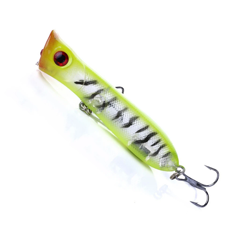 

1pcs/10pcs 8cm Popper Fishing Lures Plastic Artificial 3D Fish Bait Simulation Hook Sea Bait