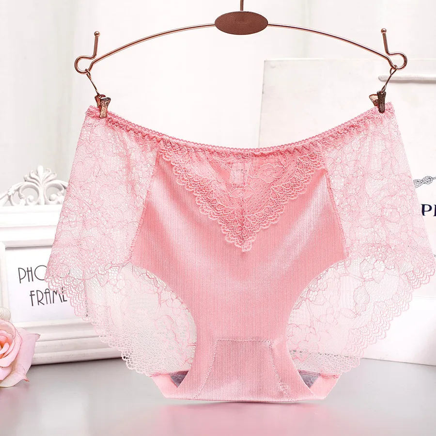 Женские кружевные трусы Calcinhas бесшовные с высокой талией нижнее белье для женщин