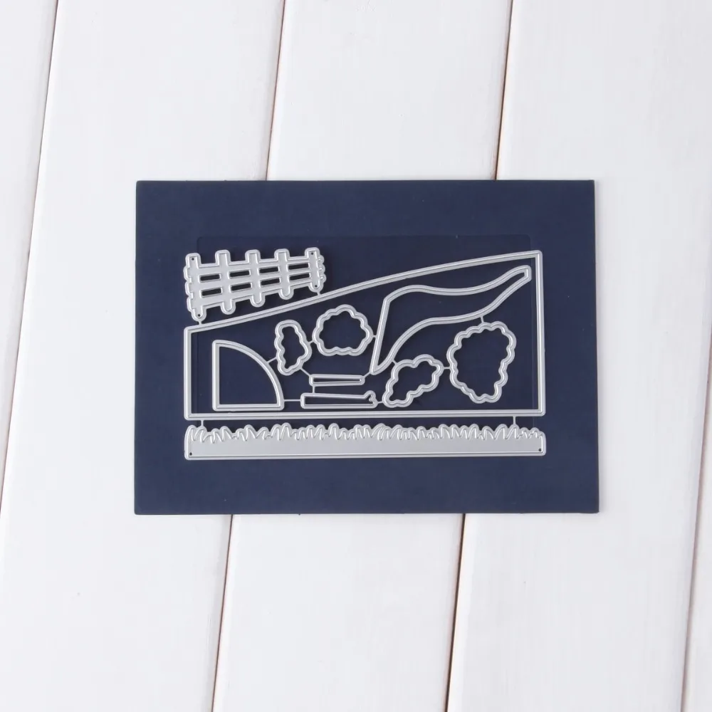 Hemere 84*142MM Village Frame Metal Cutting Die Scrapbooking Embossing Stencil Card For DIY Invitation Album Book Decoration | Дом и сад