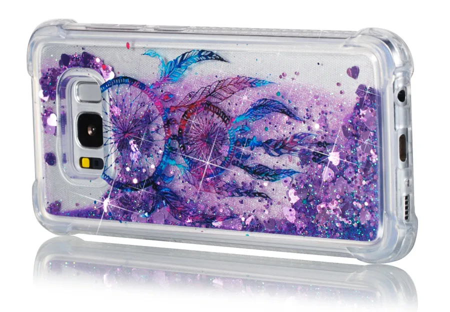 IQD чехол для samsung Galaxy Note 8 S9 S8 Plus S7 S6 Edge S5 Чехол Fusion сверкающий зыбучий песок Блестящий противоударный бампер для девочек Новинка