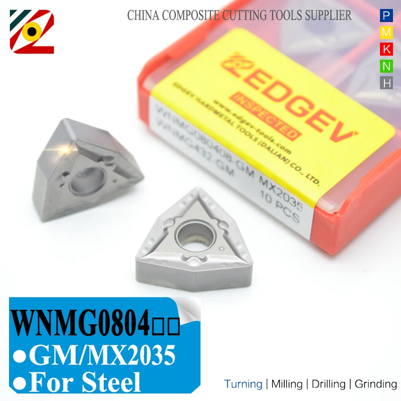 Твердосплавные вставки EDGEV Cermet WNMG080404 WNMG080408 GM MX2035 токарные станки с ЧПУ для