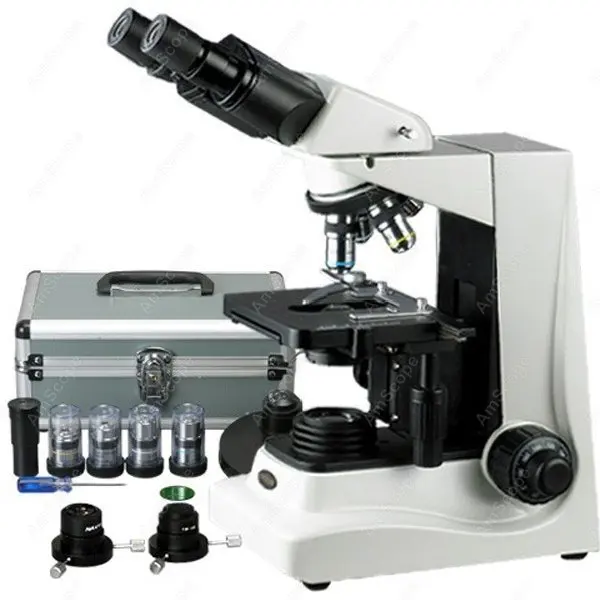 Микроскоп Darkfield AmScope поставки 40x 1600x темное поле и револьверный фазовый