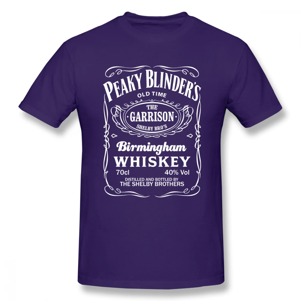 Фиолетовый Новая футболка в стиле хип-хоп Peaky_Blinders_Design для человека, Специальная футболка большого размера Homme, футболка с 3D принтом, хлопок, дышащая - Цвет: Фиолетовый
