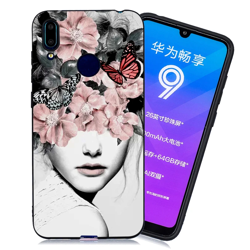 Для Huawei Y7 Prime 2019 Модный чехол окрашенный тонкий TPU задняя крышка для Y5 Y6 2018