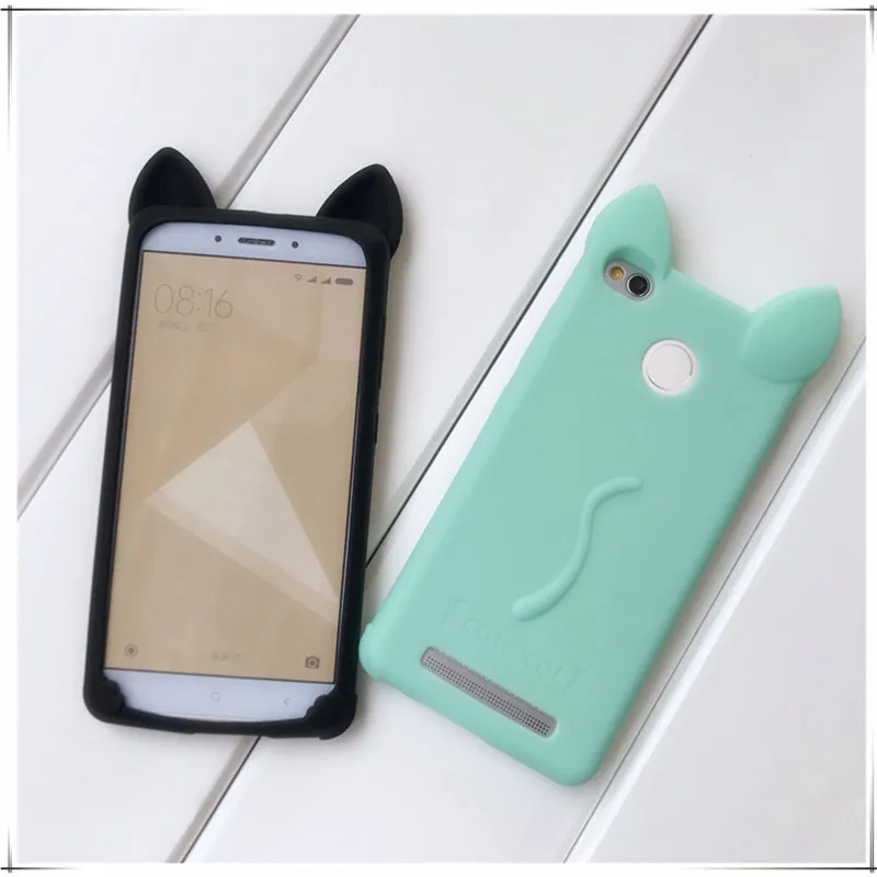 Xiaomi Redmi 3S Case Cover Cute 3D Cat Ear Cartoon Soft Silicone Gel For 3 S phone case redmi Pro |