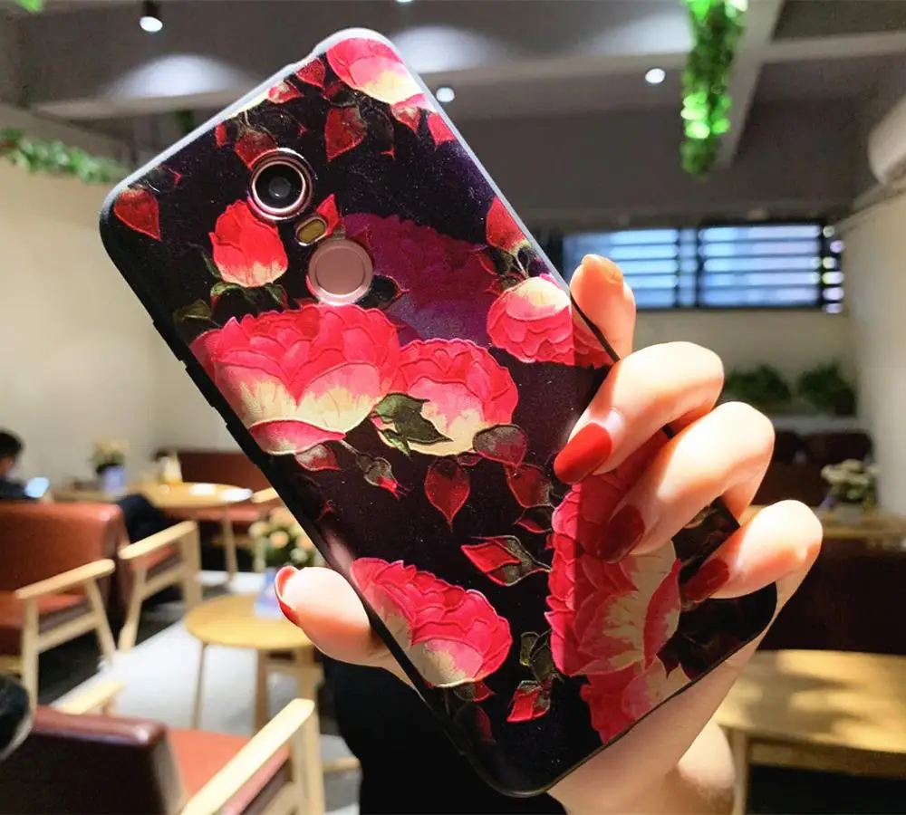Чехол для Xiaomi Redmi 5 plus с 3d тиснением новый дизайн Мягкая силиконовая задняя крышка