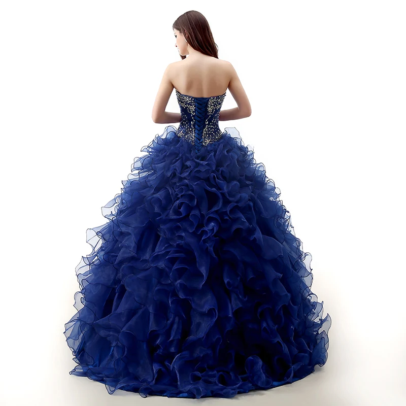 Forevergracedress 2017 реальные фотографии Королевский синий Quinceanera платье пикантные