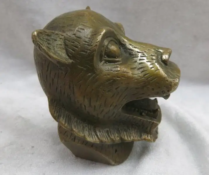 China Feng Shui brass copper Beautiful 12 animal head--Tiger head statue | Дом и сад
