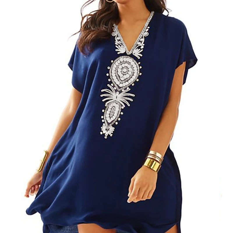 

Cotton Lace Patchwork Cover ups Beach Kaftan Swim cover up for Women Bathing suit Cover ups Sarong Pareos de Playa Mujer