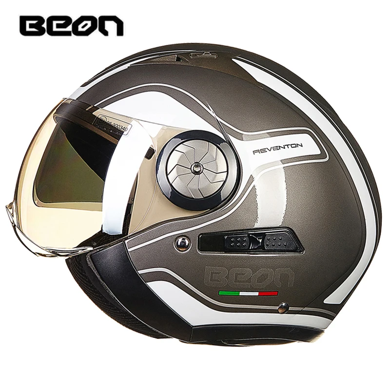 BEON модный мотоциклетный шлем скутер Ретро двойной объектив moto casco B 216|scooter helmet