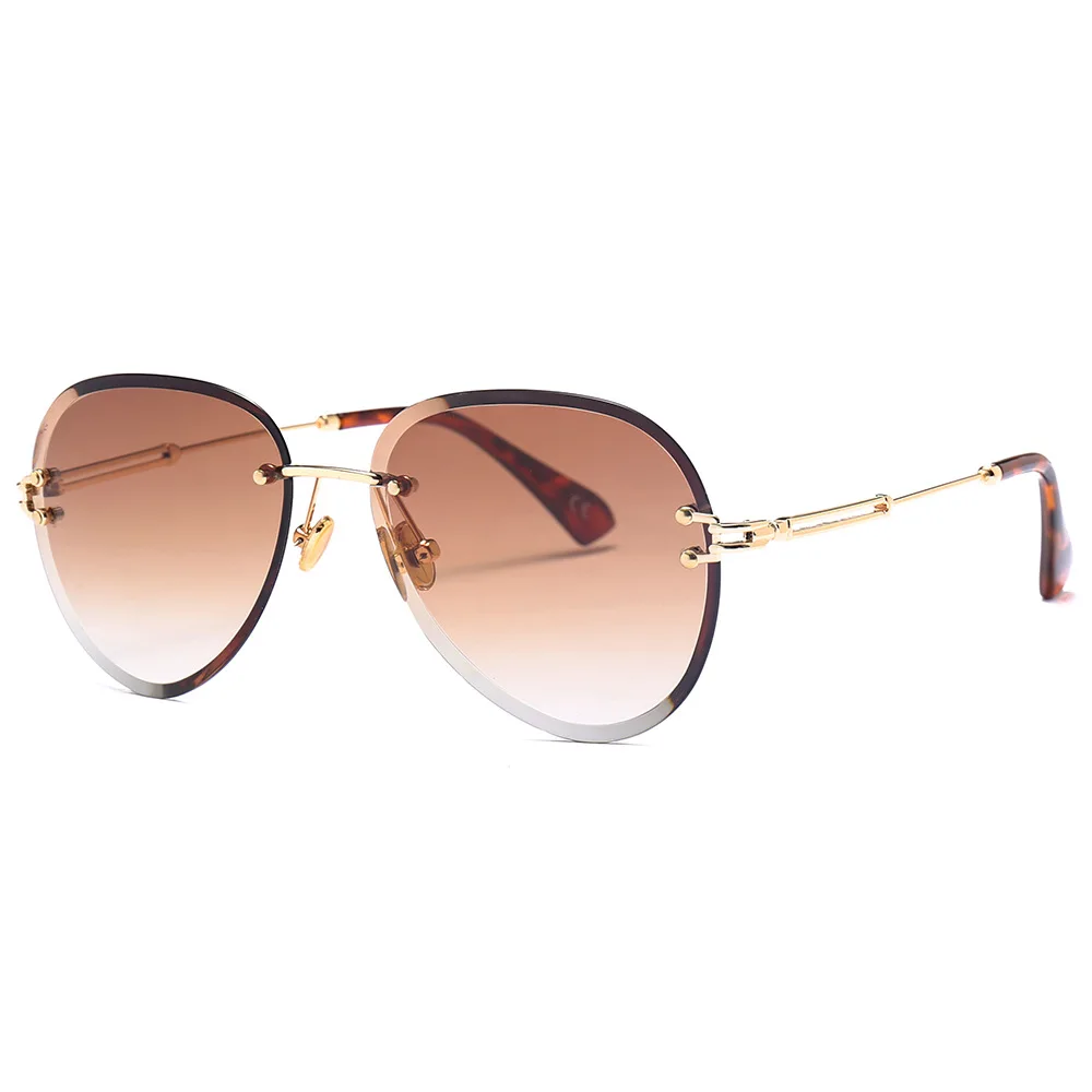 Oculos De Sol Ретро Разноцветные градиентные женские солнцезащитные очки без оправы