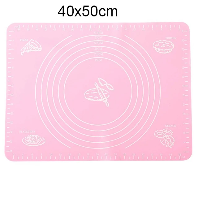 pink L 65x45 см антипригарный силиконовый коврик для выпечки коврик для замеса теста паста муки стол лист жаростойкий кондитерский коврик кухонные инструменты для выпечки - Цвет: pink L