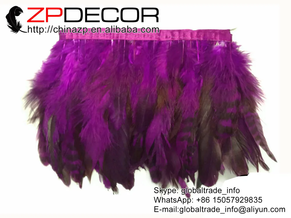

ZPDECOR 10 ярдов/партия 5-6 дюймов отличного качества оптовая торговля фиолетовый окрашенные петух шиншиллы перья отделка