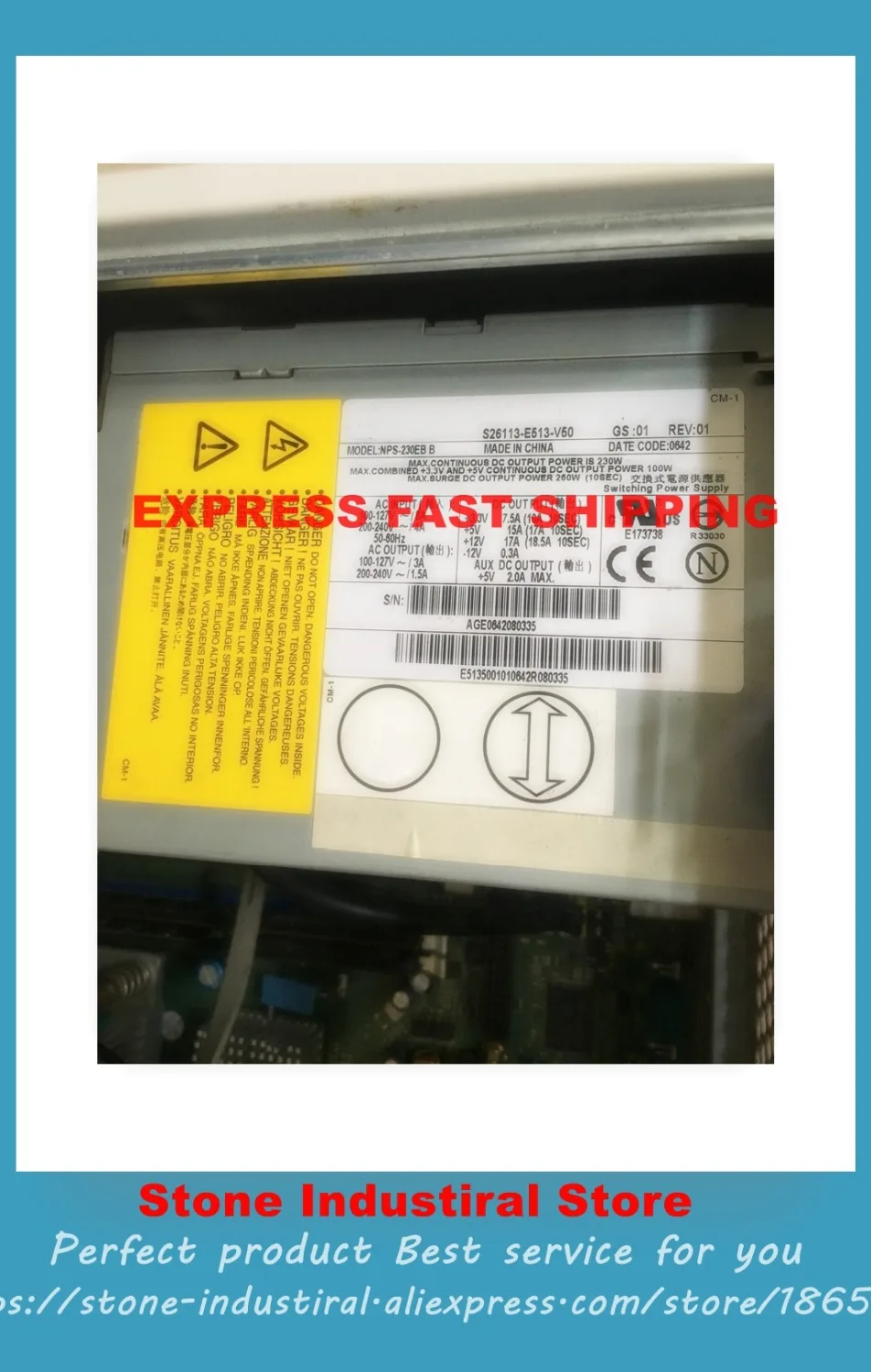 

Original NPS-230EB B S26113-E513-V50 Equipment Power Supply