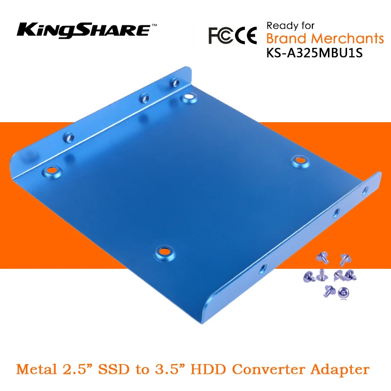 100PCS/Lot KingShare Metal 2.5&quot HDD SSD to 3.5&quot Space Conveter Adapter Bracket Rack For Desktop PC Silver Color|travel battery charger|travel