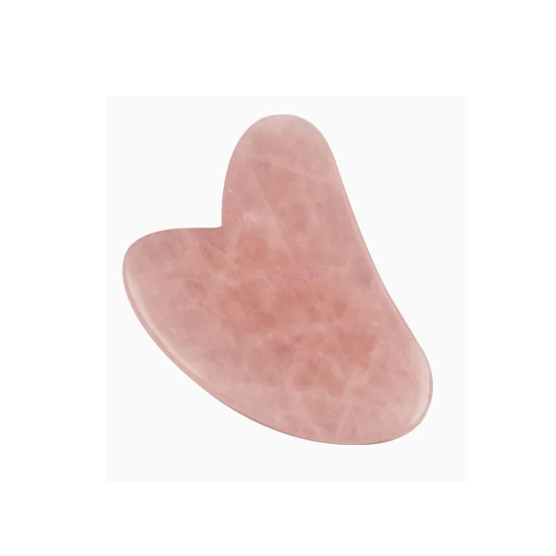 pink Натуральный розовый кварц Gua Sha доска розовый нефрит камень тело лицевой глаз соскабливание пластины Акупунктура Массаж Релаксация забота о здоровье - Цвет: pink
