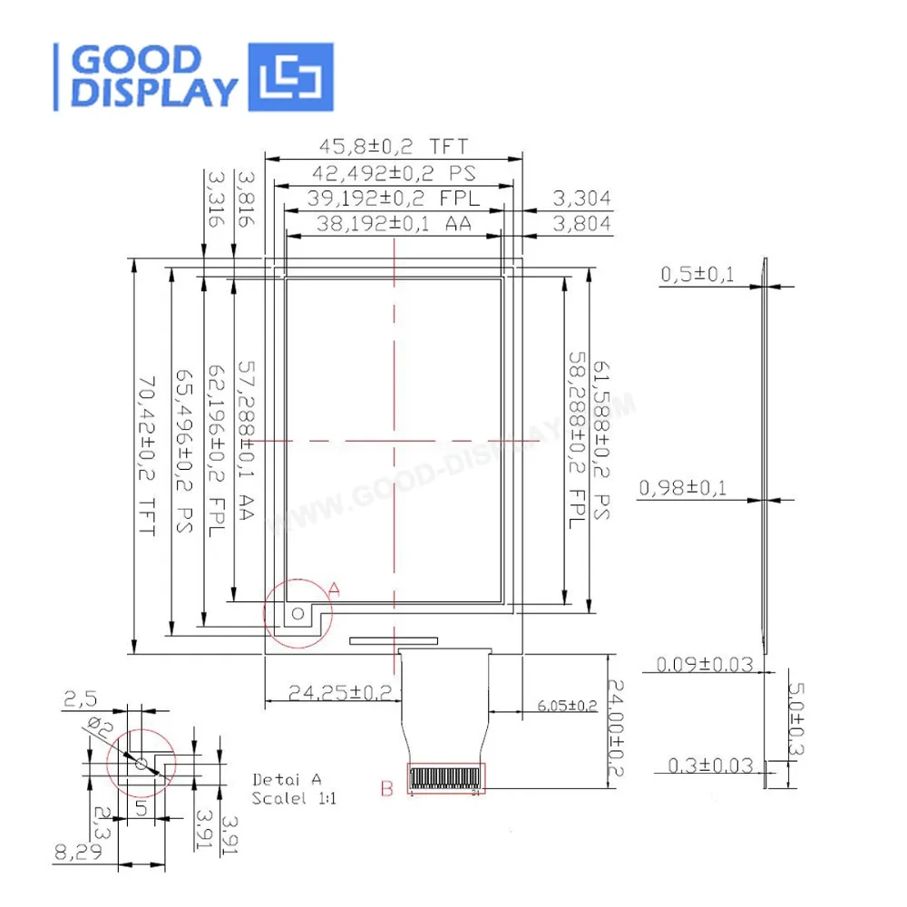 

China E-Paper 2.7 Inch 4 Grayscale E-Ink Display GDEW027W3