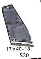 S20 17x40-13 Хрустальный замок блестящие большие акриловые зеркальные камни и пришивные стразы для платья плоские зеркальные Стразы для одежды - Цвет: S20 17x40-13