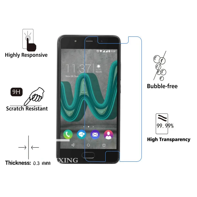 9H закаленное стекло для Wiko U Feel Go Защитная пленка экрана защитное | Мобильные
