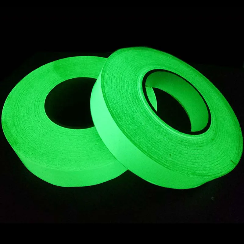 Горячее предложение 1 рулон 3 м * 10 мм Высокое качество светящаяся лента клейкая