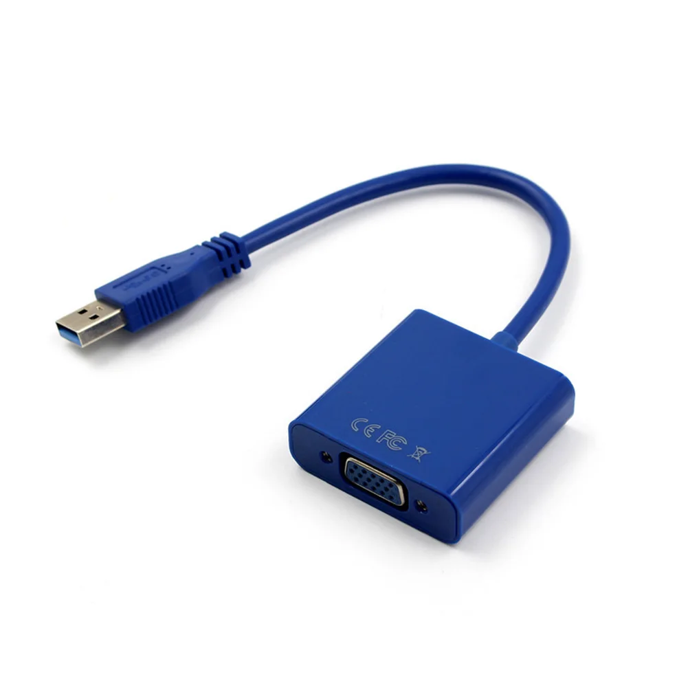 Новый USB 3 0 в VGA Мульти дисплей адаптер кабель конвертер внешняя видеокарта eals XR649|