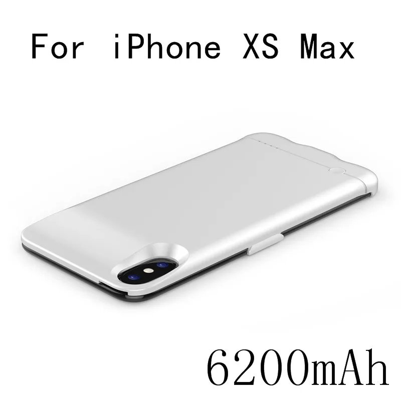 iXSMax-White Чехол для зарядного устройства для iPhone XS Max, тонкий внешний чехол для зарядного устройства, чехол для iPhone XR X Xs, чехол для аккумулятора - Color: iXSMax-White