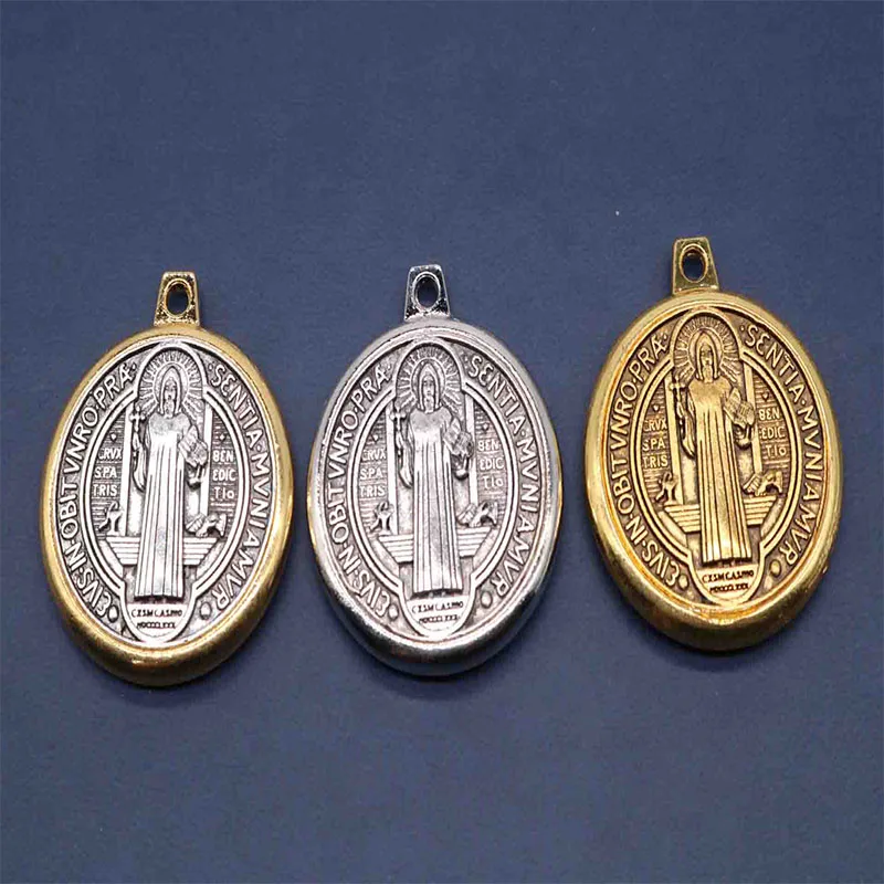 St. Benedict держатель промоакция цинковый сплав религиозная подвеска с Иисусом