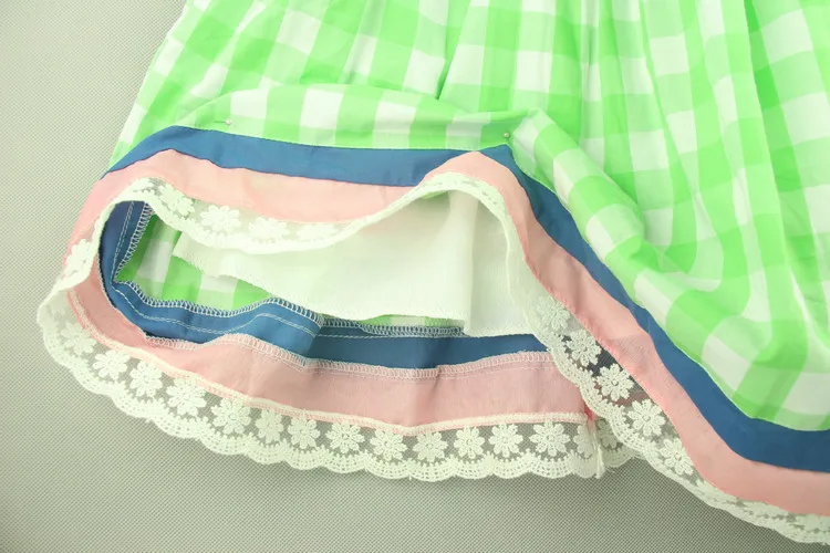 Коллекция 2016 года плиссированное платье в клетку для девочек детские длинные